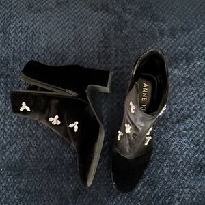 Anne Klein velvet boots